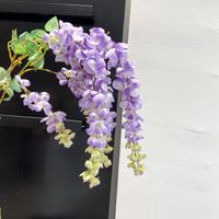 Bunga Wisteria Buatan Tiruan, Rangkaian Bunga Pernikahan, Tanaman Gantung Palsu, Laris Manis