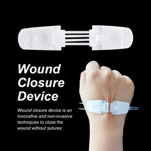 Fermetures de plaies d'urgence Bande de fermeture à glissière indolore Sutures de point de fermeture éclair Réparation de lacération Bandages adhésifs pour les premiers soins des plaies - Product Image 3