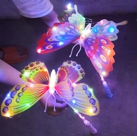 2024 vente chaude lueur dans l'obscurité mignon bâton coloré lumineux enfants jouets papillon bâton lumineux pour cadeaux