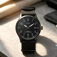 Montre de sport de luxe pour homme à mouvement quartz Chenlong, bracelet en nylon souple et cuir, affichage à aiguilles, grand cadran, date
