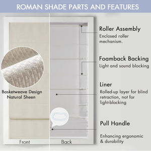 ستائر رومانية آلية ذكية صديقة للبيئة، ستائر دوارة كهربائية لغرفة المعيشة - Product Image 5