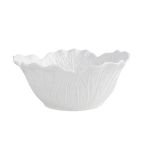 Bols en porcelaine minimalistes à motifs floraux en relief, grands bols en céramique blanche pour nouilles/fruits/salades/soupes/desserts, vaisselle profonde pour la maison
