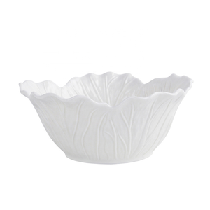 Juego de Vajilla Minimalista de Porcelana con Relieve Floral, Tazones Grandes Blancos de Cerámica para Fideos, Frutas, Ensaladas, Sopas, Postres, Platos Hondos para la Cena - Product Image 6