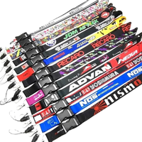 Lanyard de Poliéster Personalizado con Diseño de Logotipo y Porta Gafete de Plástico para Tarjeta de Identificación Impreso por Sublimación
