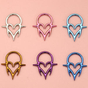 VIEN Jewellery ZPO-118 Joyería de Titanio <span class=keywords><strong>para</strong></span> Piercings, Anillo Clicker de Titanio de Grado Médico con Forma de Espina de Corazón <span class=keywords><strong>para</strong></span> Daith, Conch, Septum y Nariz - Product Image 4