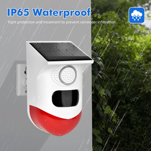 Năng lượng mặt trời âm thanh & nhấp nháy ánh sáng báo động với máy dò chuyển động và điều khiển từ xa <span class=keywords><strong>120dB</strong></span> âm thanh an ninh tiếng còi báo động ánh sáng IP67 không thấm nước - Product Image 5