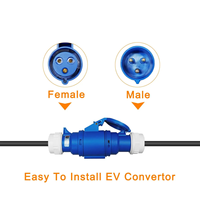 Adaptateur de chargeur EV portable, câble adaptateur, prise CEE femelle 3 trous vers prise d'alimentation Schuko 2 broches