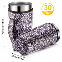 Manchon isolant réutilisable en néoprène de 30 oz pour bouteille d'eau ou tasse à café, avec poignée, personnalisable avec logo d'entreprise