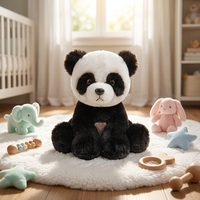 Peluche Panda Douce et Moelleuse, Jouet en Peluche Réaliste, Compagnon de Sommeil pour Enfants, Cadeau