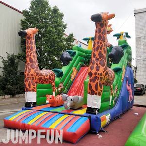 Moins cher Hot <span class=keywords><strong>Discount</strong></span> 15% girafe toboggans gonflables CRAZY ZOO animaux thème gonflé lune toboggan à vendre top vente vendeur - Product Image 1