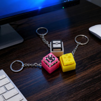Wholesale Super Cartoon Rectangle Decompression Press Key 3d Printed Mechanical Keyboard Feel Click Toy Pendant Keycap Keychain