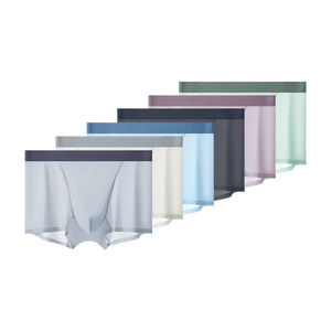 Directo de fábrica 86% Nylon 14% Spandex Cómodo Seda de hielo Transpirable Cool Men's Boxer Briefs Boxer Shorts Ropa interior - Product Image 1