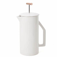Presse à café blanche personnalisée, outils pour le café, en céramique blanche, personnalisé, vente en gros, pièces