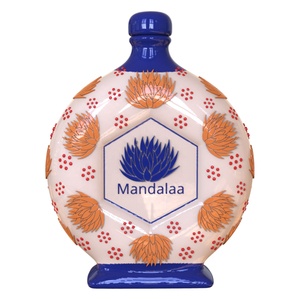 A granel, diseño personalizado, Color decorativo en relieve, planta de <span class=keywords><strong>Agave</strong></span>, licor de alcohol, recipiente redondo, botella de <span class=keywords><strong>tequila</strong></span> de porcelana <span class=keywords><strong>azul</strong></span> y naranja - Product Image 1