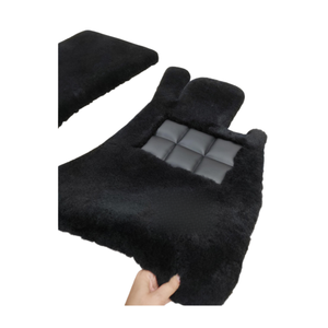 Tapis de sol de voiture sur mesure en peau de mouton australienne de luxe 35 mm, ensemble complet de 5 pièces pour Mercedes-Benz Classe S S450 2022, antibactérien - Product Image 2