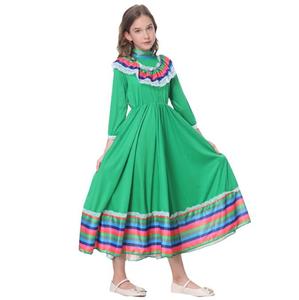 Ecowalson - Vestido Mexicano de Alta Calidad para Niñas Pequeñas, Disfraz de Fiesta de Cumpleaños, Halloween, Falda de Baile Flamenco Mexicano para Niñas - Product Image 4