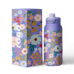 Houroffer Personnalisé Gym Boisson Sport Isolé Double Paroi Large Bouche En Acier Inoxydable Fiole À Vide Bouteille D'eau - Product Image 1