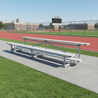 Banc de tribune portable à 2 niveaux en aluminium résistant aux intempéries, robuste, 3,5 m, sièges pour spectateurs, tribune mobile pour gymnase, terrains de sport