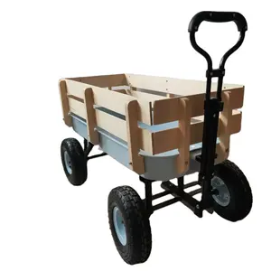 Kruiwagen Steekwagen Trolley Moving Winkelwagen Smijten Kruiwagen Handkar Go-Cart Ranking Bar Tuin Strand Karren