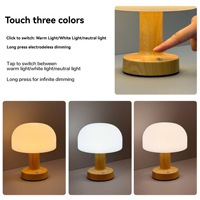 Lampe de table LED rétro en forme de champignon, contrôle tactile USB, 3 niveaux de luminosité réglable, lumière douce, lampe de nuit pour chambre à coucher, salon, café, bar