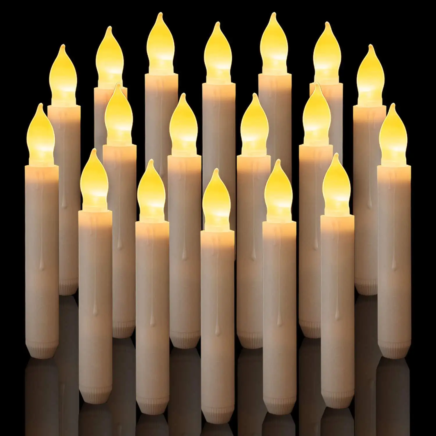 LED Flame less Taper Candles mit tanzenden Dochten