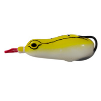 LUTAC Appât souple Flottant Topwater pêche grenouille leurre natation appât avec double hameçon matériel de pêche tête de serpent corps creux 70mm15g
