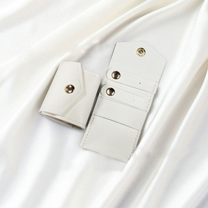 Customized Logo Hot Sale Mini Jewelry Storage Bag Portable Travel Earring Bracelet Bag Unfold 14.5*6cm Leather Jewelry Bag - Product Image 6