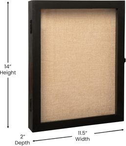 Caja de sombra de madera de tamaños personalizados en blanco y negro <span class=keywords><strong>3D</strong></span> con espaciador de plexiglás - Product Image 6