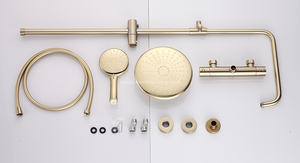 Grifo moderno, barra redonda, temperatura constante, palabras solares, dibujo de pulverización manual, traje de oro de circonio, boquilla de ducha de temperatura constante - Product Image 6