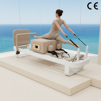 Harga Pabrik Pilates Reformer Aluminium Anodized Putih untuk Kesehatan Resor Pantai