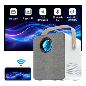 Mini HD Projector Mini Android Projector Wifi BT Quad Core Mobile Smart Phone Projector For Home Theater/Outdoor/Meeting