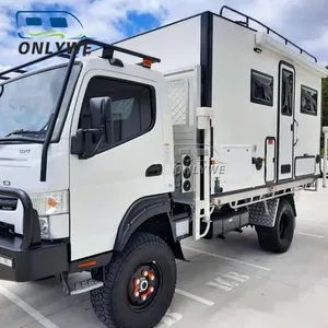 ONLYWE American Fibreglass Unimog Expedition Truck Camper 4x4 Rv Camper Truck Body Overland Slide On Box Trucks Camper en venta