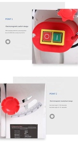 Scie à panneaux 220V pour panneaux à base de bois, scie à ruban pour bois et briques avec table coulissante et composant moteur central - Product Image 4