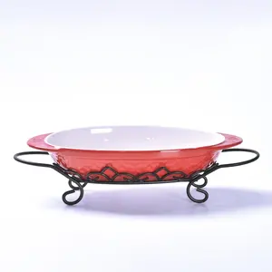 Оптовая продажа фарфоровая керамическая посуда овальная керамическая домашняя посуда для выпечки