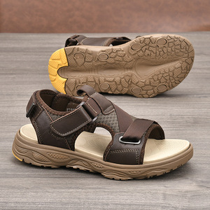 Sandalias Planas con Punta Abierta, Parte Superior de Malla, Suela de Goma, Transpirables, Casuales, de Verano, para Hombre - Product Image 2