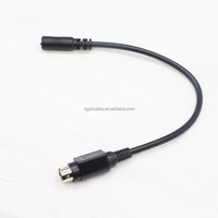 POWERE4PIN Stecker mit Rundem Pin auf DC5.5*2.1MM/2.5MM Buchse Verwendet zur Umwandlung des Adapters in ein Ladekabel 0,2M