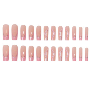 Long carré rose argent paillettes <span class=keywords><strong>ongles</strong></span> <span class=keywords><strong>pas</strong></span> <span class=keywords><strong>cher</strong></span> <span class=keywords><strong>gel</strong></span> doux pointe des <span class=keywords><strong>ongles</strong></span> presse sur français fausse presse sur les <span class=keywords><strong>ongles</strong></span> - Product Image 2