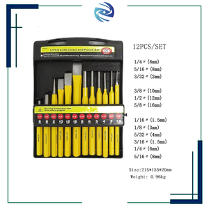 12PC ensemble de poinçons pour le travail des métaux pour la plomberie Conduit électrique Multi taille 12 pièces Kit de poinçon pour bricolage soudage <span class=keywords><strong>Garage</strong></span> boîtes à outils - Product Image 3