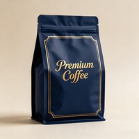 Emballage de sac à café scellé à huit côtés, écologique, avec logo personnalisé, recyclable, 250g, 350g, 500g, 1000g, couleur personnalisée