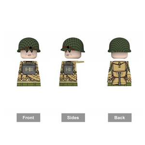 Blocs de construction compatibles - Blocs de construction exquis de soldats américains du front occidental de la Seconde Guerre mondiale à assembler, jouet en plastique ABS - Product Image 5