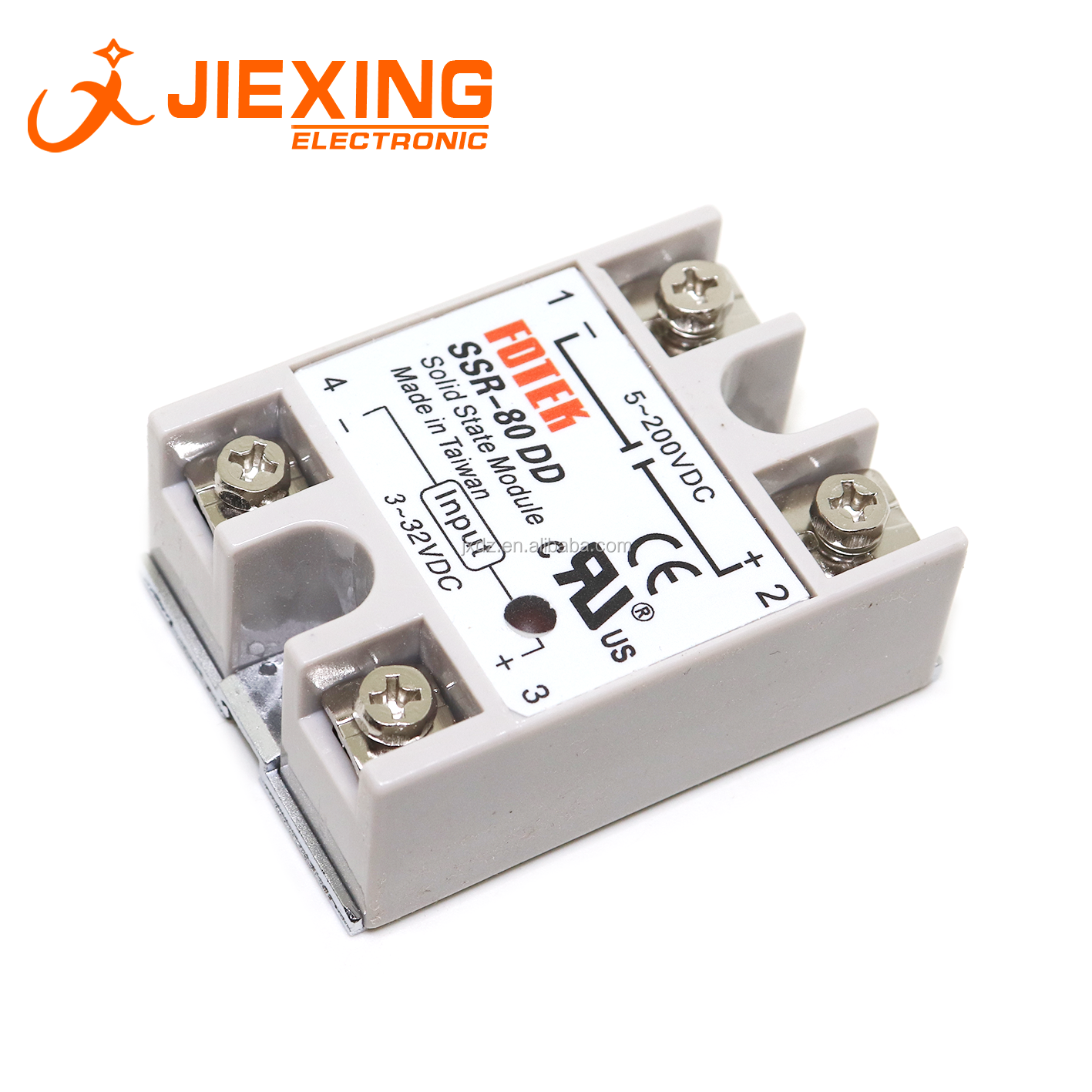 SSR-80DD 80A 3-32VDC вход 5-200VDC выход однофазный модуль реле постоянного тока в DC SSR