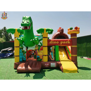 Çocuklar için Ticari Sınıf Dış Mekan Küçük Şişme Kale Oyun Parkı Kaydıraklı Kombinasyon - Product Image 2