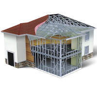 Villa préfabriquée en acier léger avec chambre et salle de bain pour projets de construction modernes - Écologique, ignifuge, pour usage commercial, hôtelier et bureautique