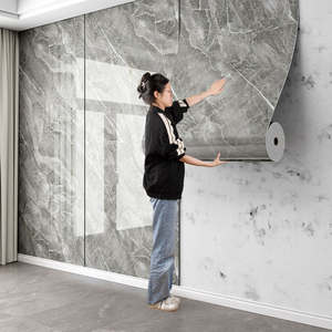 <span class=keywords><strong>วอลเปเปอร์</strong></span>ลายหินอ่อน IXPE หนา, แผ่นผนังกันน้ำแบบมีเท็กซ์เจอร์ 3 มิติ สำหรับอพาร์ทเมนต์ - Product Image 1