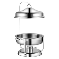 Luxuriöser Edelstahl-Chafing-Dish mit Alkoholheizung, Speisenwärmer für Buffet-Servierungen in Restaurants, Hotels und bei Partys