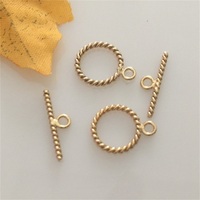 Non ternir GF 14K or rempli torsadé fermoirs à bascule pour collier Bracelet fabrication de bijoux résultats accessoires
