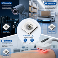 Chip LED Inframerah SMD 5050 850nm 940nm 0.5W-3W Berdaya Tinggi dari Epistar untuk Kamera Keamanan Berkinerja Tinggi dan Sensor Industri ODM