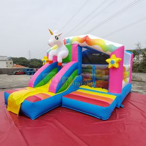 Commercial grade bounce house for kids chateau gonflable licorne <b>inflatable</b> unicorn bouncy castle with slide - Product Image 6