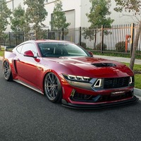 Nuevo Kit de Parachoques Delantero Estilo Dark Horse con Luces LED y Rejilla para Mustang 2024-2025, Material PP Negro Sin Pintar