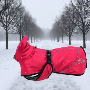 Abrigo Térmico de Invierno para Perros, Talla M 50 cm, Color Granate, Ropa para Mascotas, Chaqueta Impermeable para Perro con Correas Ajustables y Detalles Reflectantes - Product Image 3